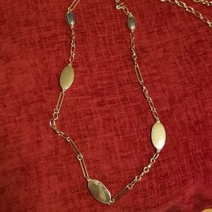 Time and Tru gold disk necklace